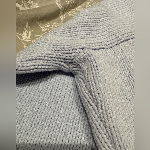 Haven Talbots light blue cotton chunky roll neck sweater medium - Picture 2 of 6